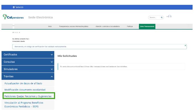 Pasos de radicación PQRS BEPS