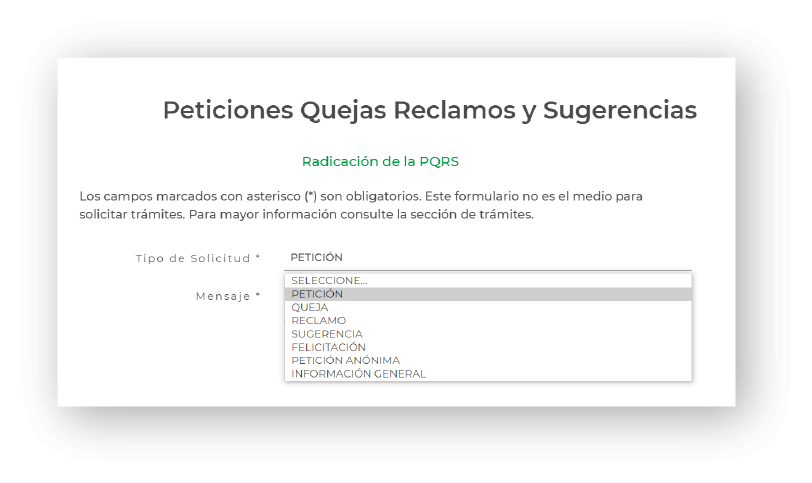 Pasos de radicación PQRS BEPS