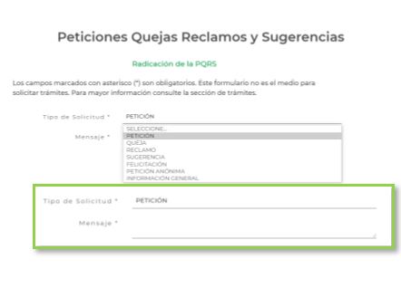 Pasos de radicación PQRS BEPS